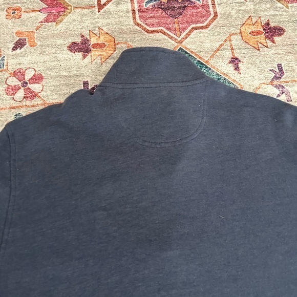 Izod Saltwater sz L Relaxed Classic Fit 1/4 zip‎ blue sweatshirt sweater - Picture 8 of 9